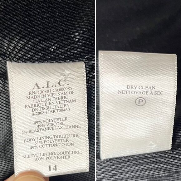 A.L.C Hicks Blazer Brown Bordeaux Blue Gold Plaid One-Button Size 14 - Picture 10 of 14